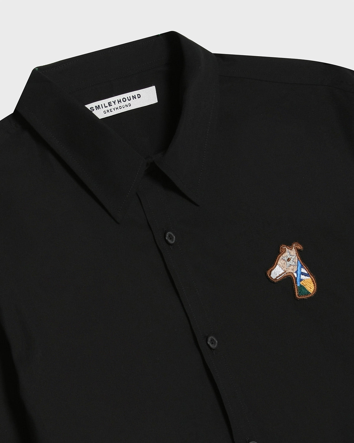 POPLIN SLIM SHIRT WITH LOGO EMBROIDERED
