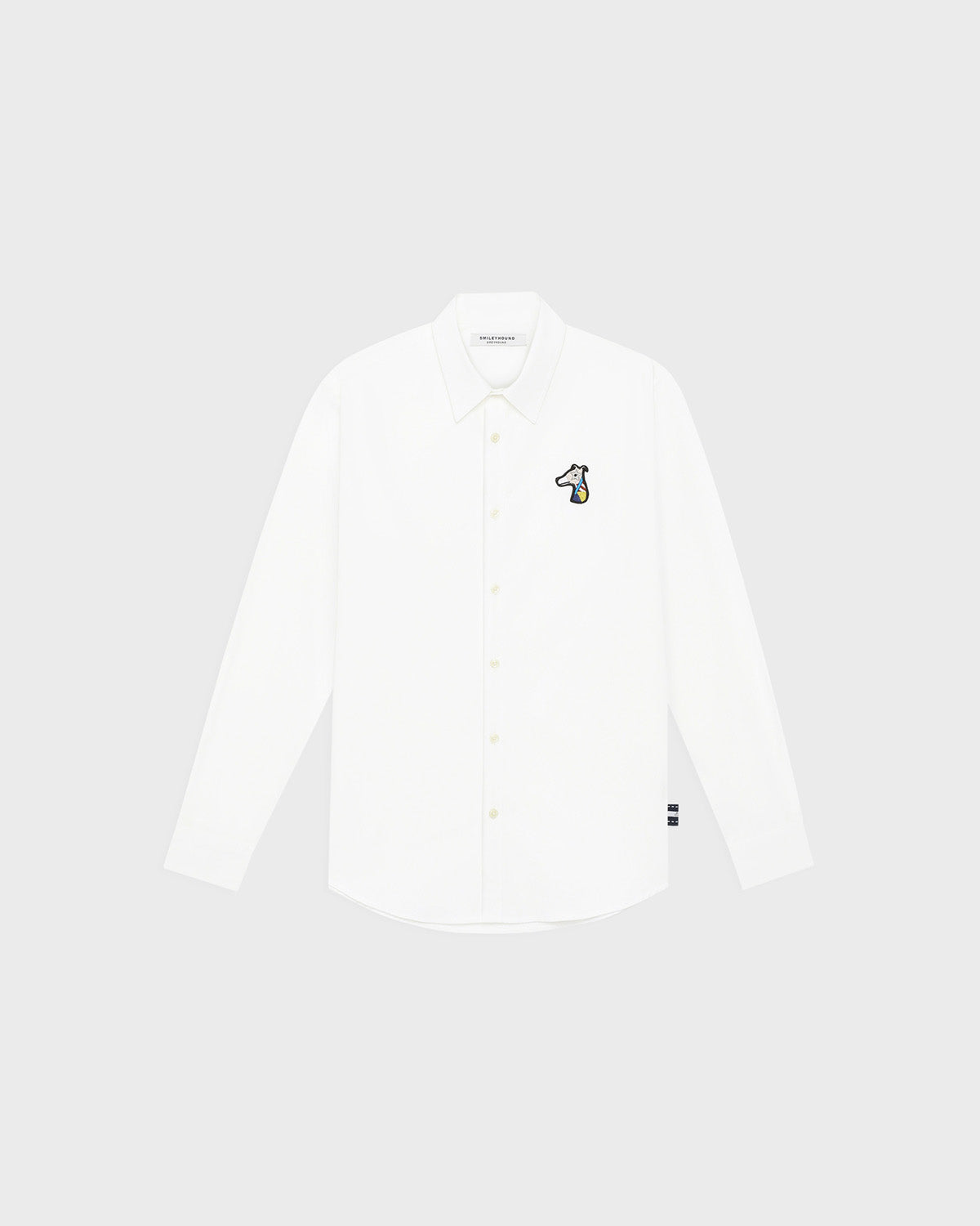 POPLIN SLIM SHIRT WITH LOGO EMBROIDERED