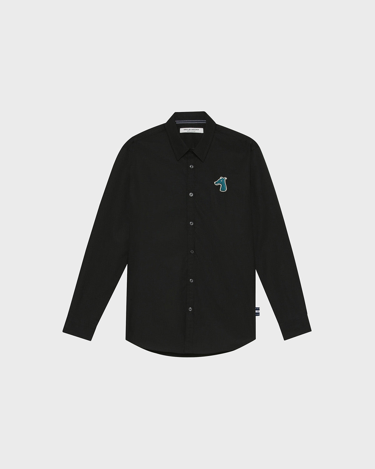 POPLIN SLIM SHIRT WITH LOGO EMBROIDERED