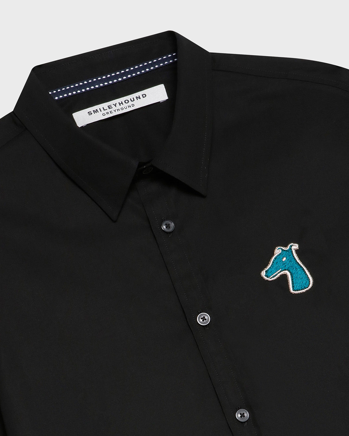 POPLIN SLIM SHIRT WITH LOGO EMBROIDERED