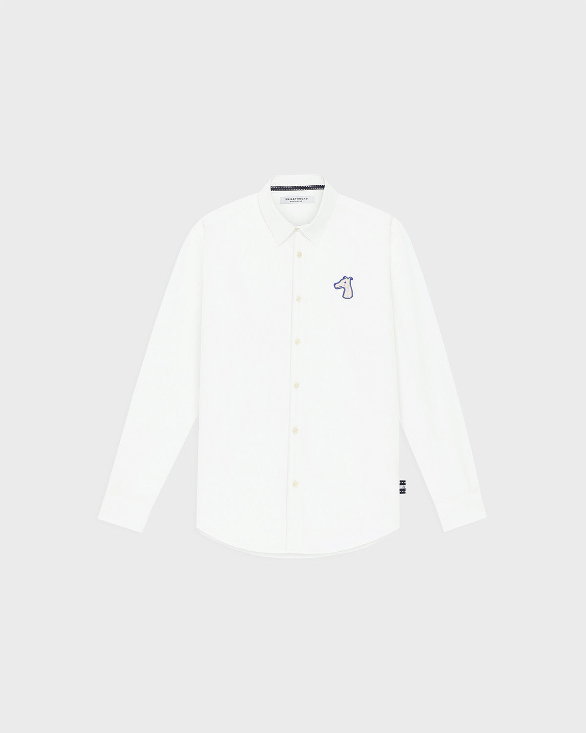 POPLIN SLIM SHIRT WITH LOGO EMBROIDERED