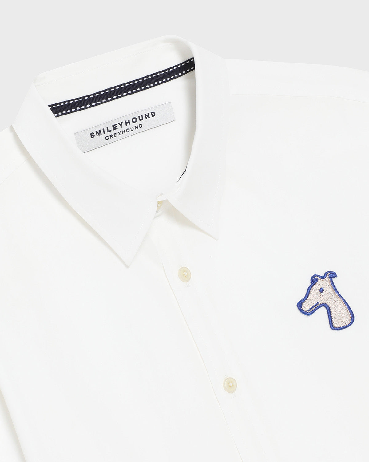 POPLIN SLIM SHIRT WITH LOGO EMBROIDERED
