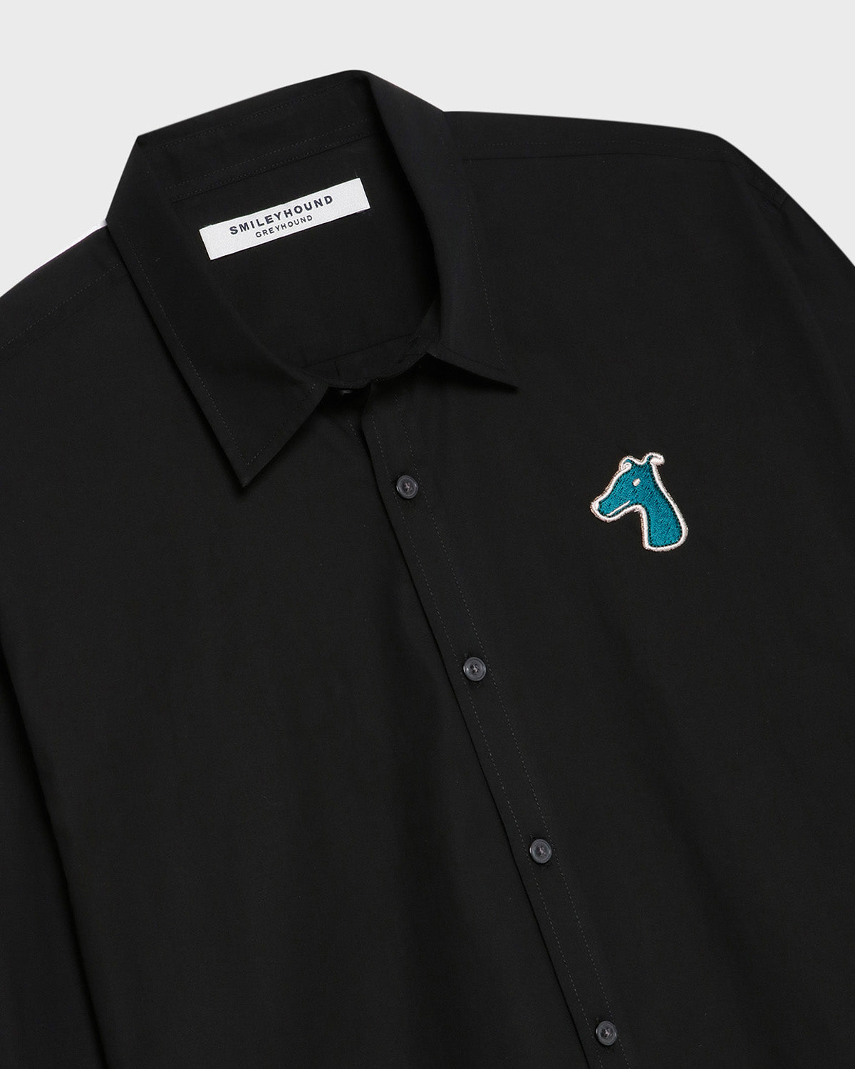 POPLIN REGULAR SHIRT WITH LOGO EMBROIDERED