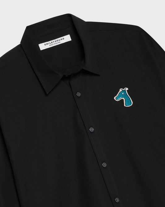POPLIN REGULAR SHIRT WITH LOGO EMBROIDERED