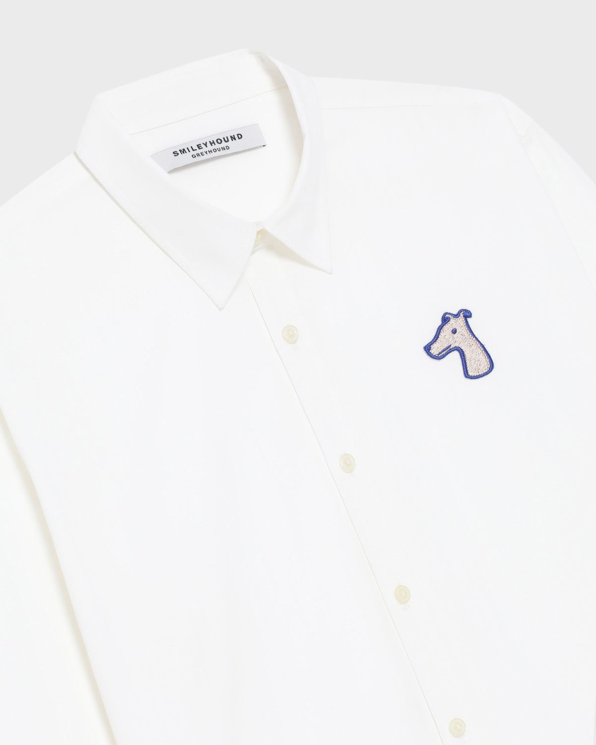 POPLIN REGULAR SHIRT WITH LOGO EMBROIDERED