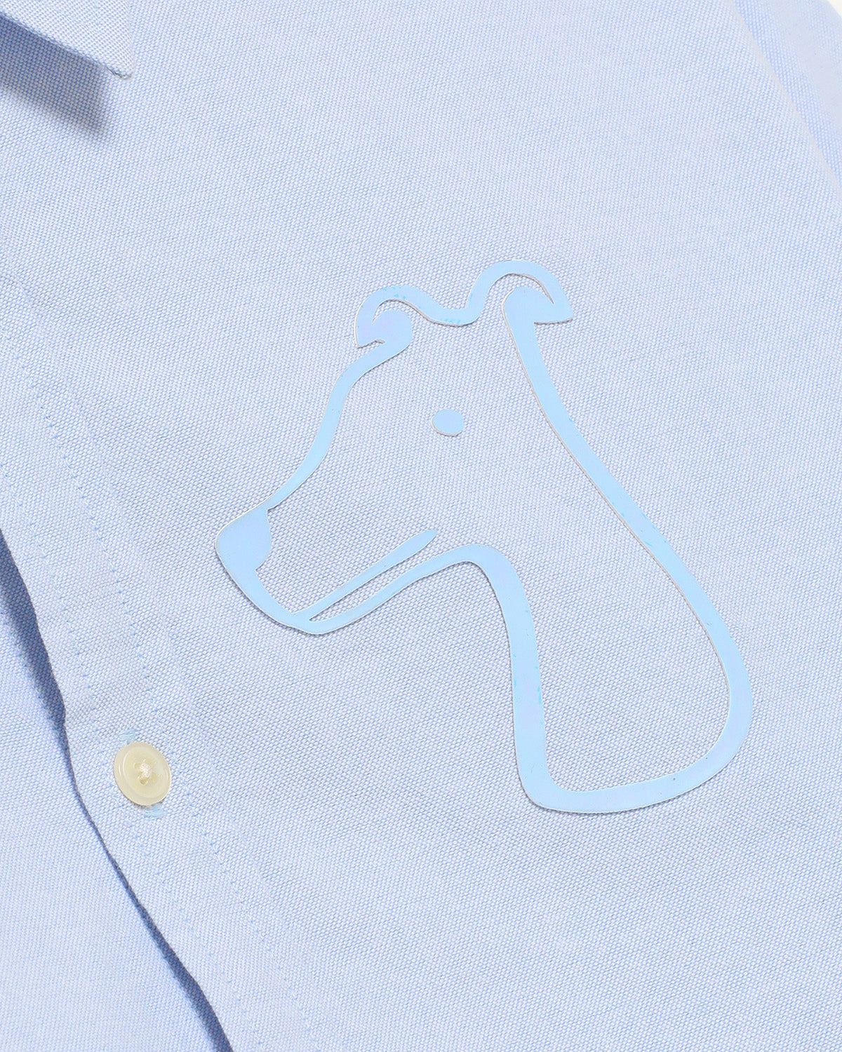 OXFORD SLIM SHIRT WITH BOLD LOGO