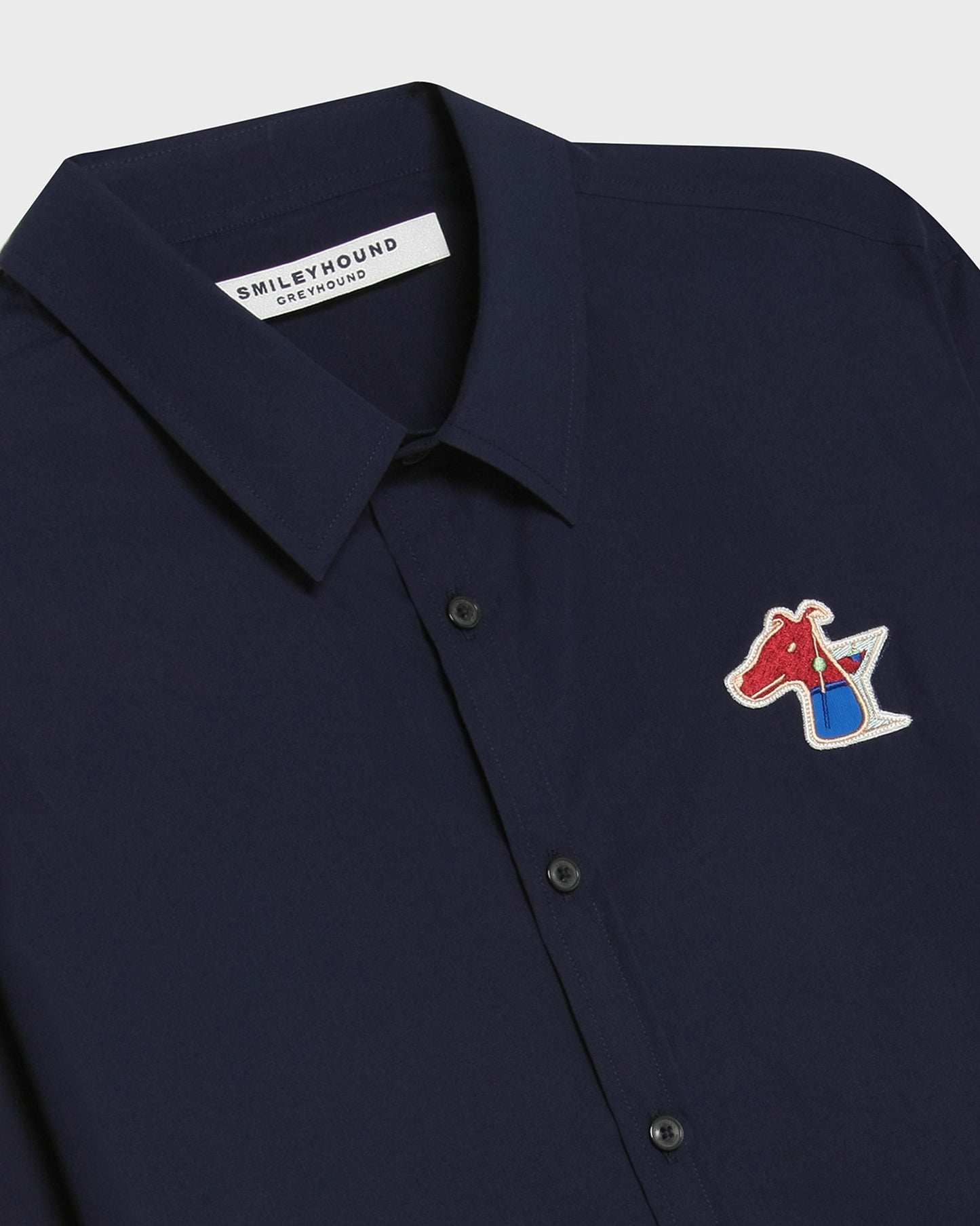POPLIN SLIM SHIRT WITH LOGO EMBROIDERED