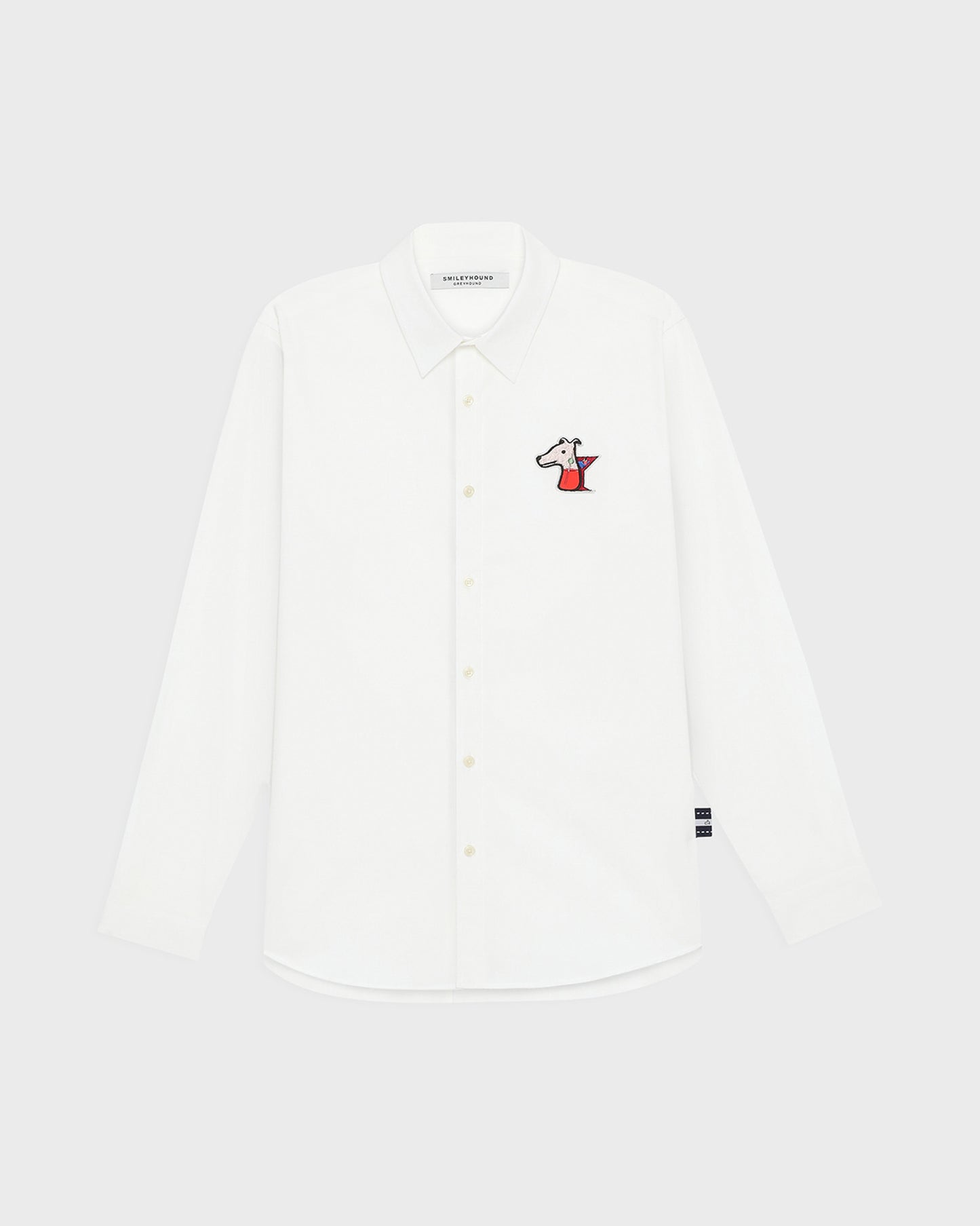 POPLIN SLIM SHIRT WITH LOGO EMBROIDERED
