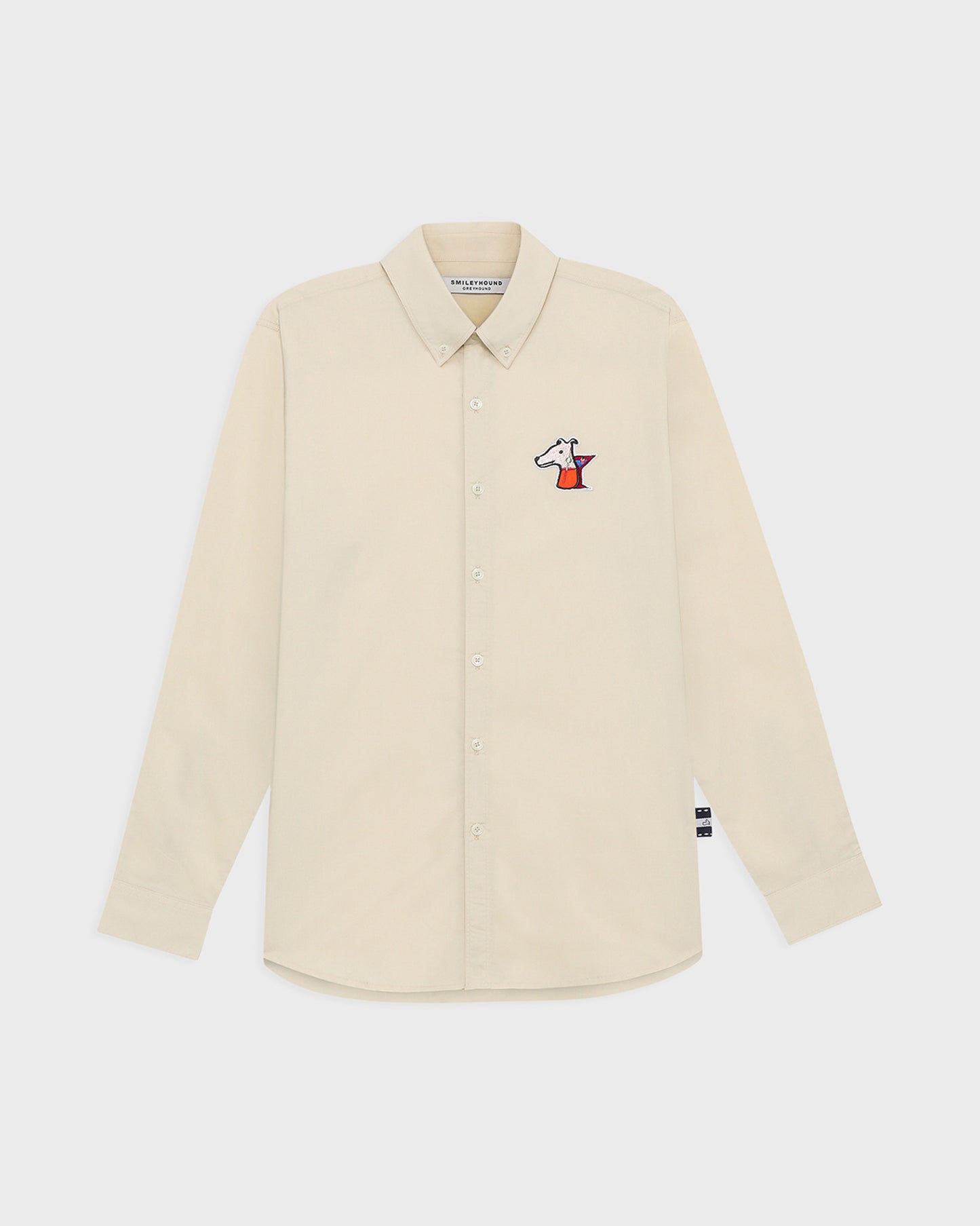 POPLIN SLIM SHIRT WITH LOGO EMBROIDERED