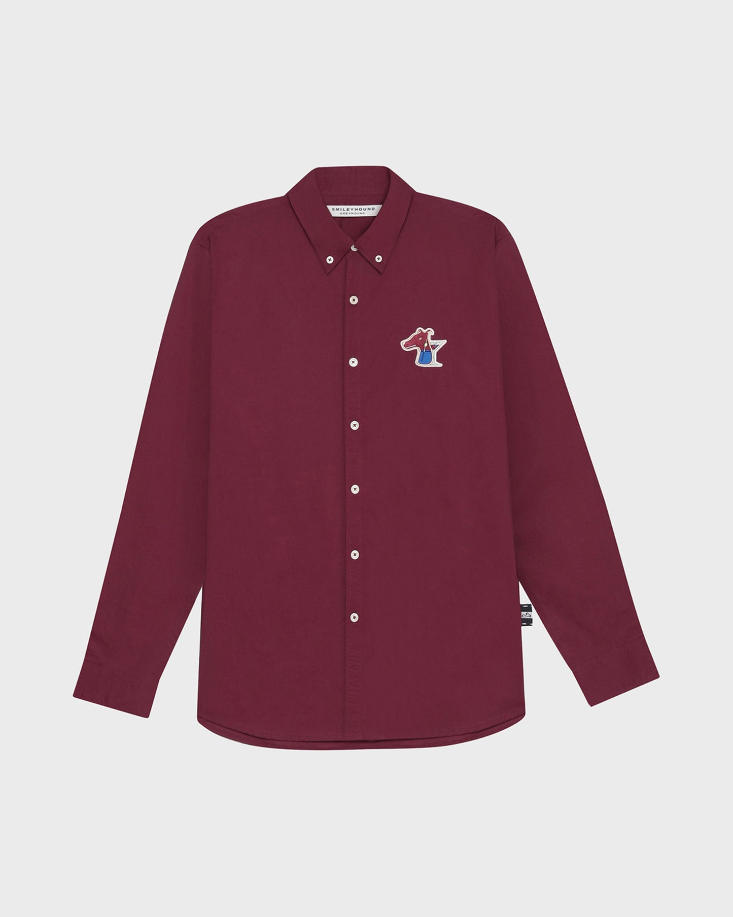 POPLIN SLIM SHIRT WITH LOGO EMBROIDERED
