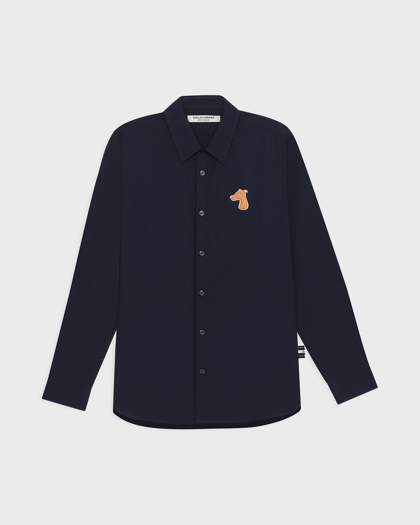 POPLIN SLIM SHIRT WITH LOGO EMBROIDERED