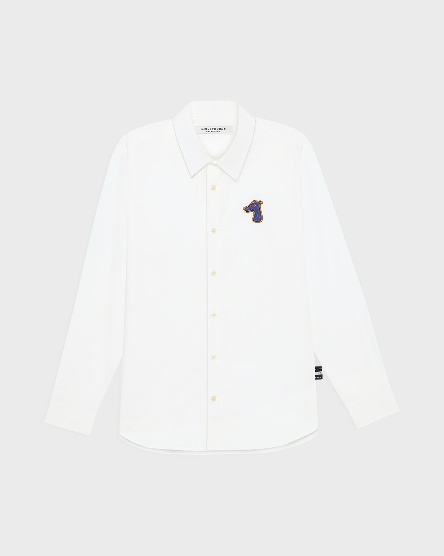 POPLIN SLIM SHIRT WITH LOGO EMBROIDERED