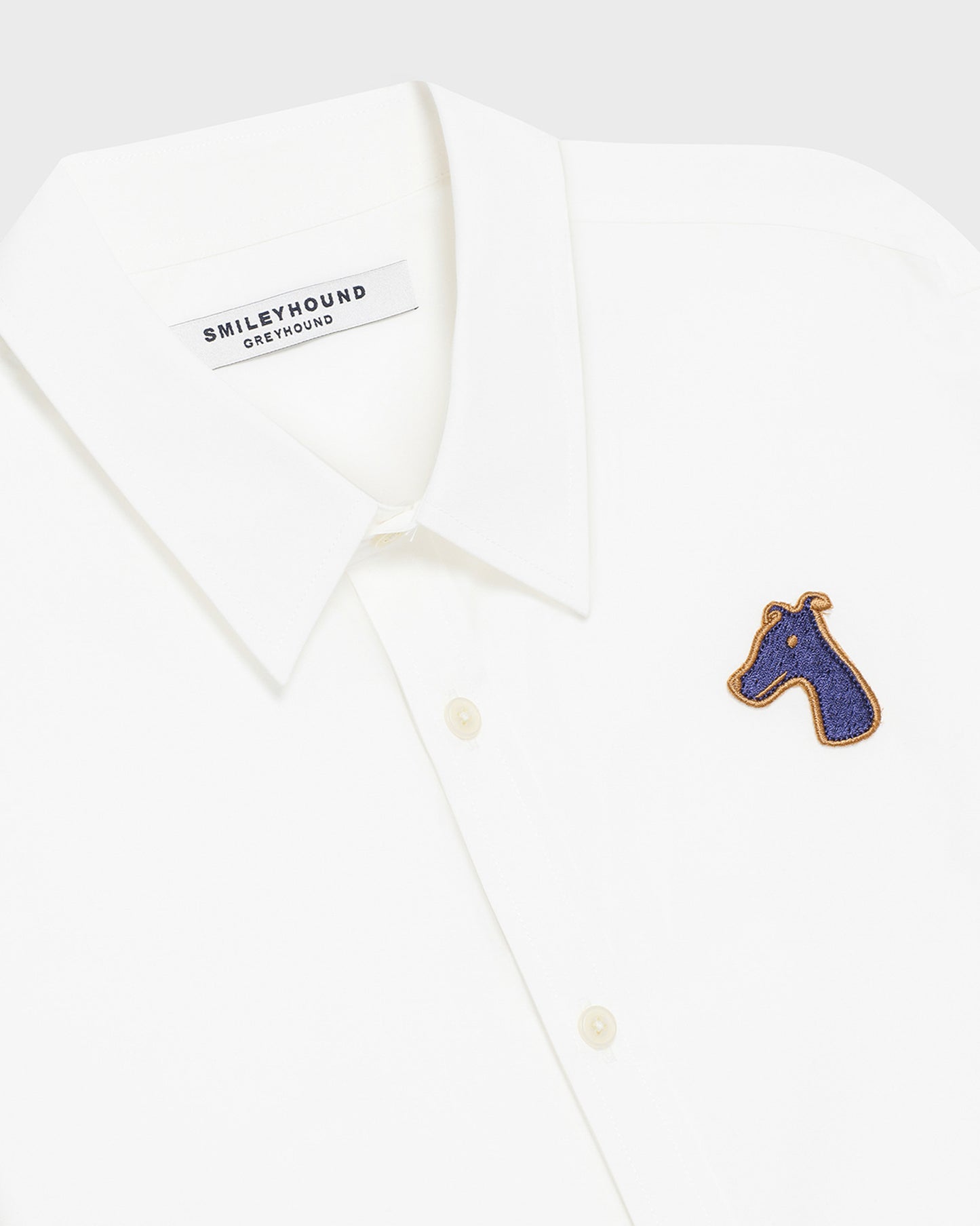 POPLIN SLIM SHIRT WITH LOGO EMBROIDERED