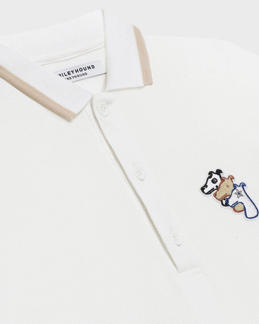 PIQUE POLO DRESS  WITH LOGO EMBROIDERED.