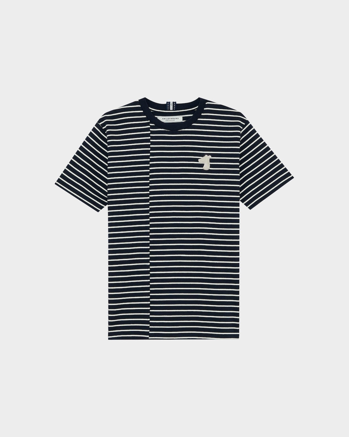 CLASSIC FIT STRIPED T-SHIRT WITH LOGO EMBROIDERED