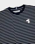 CLASSIC FIT STRIPED T-SHIRT WITH LOGO EMBROIDERED