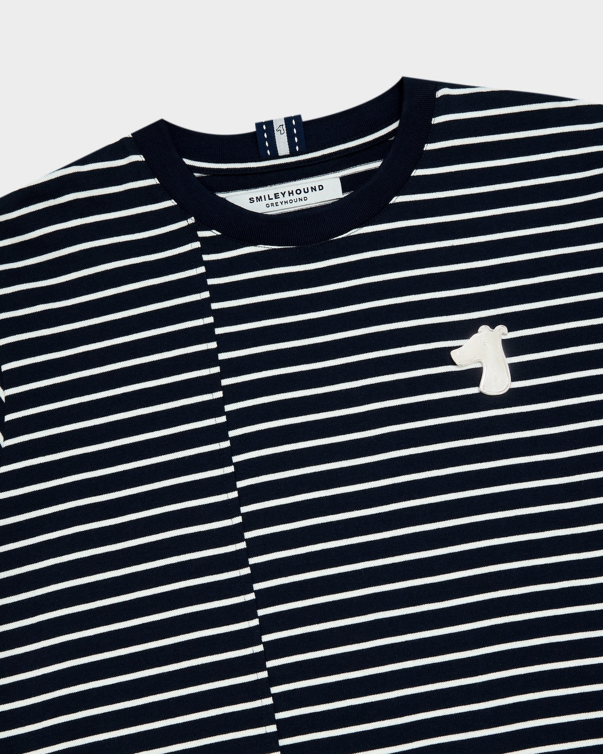 CLASSIC FIT STRIPED T-SHIRT WITH LOGO EMBROIDERED