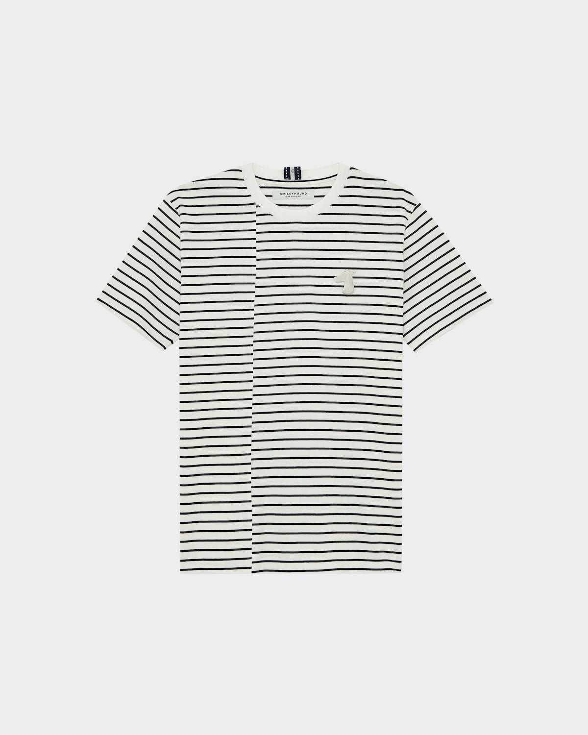 CLASSIC FIT STRIPED T-SHIRT WITH LOGO EMBROIDERED