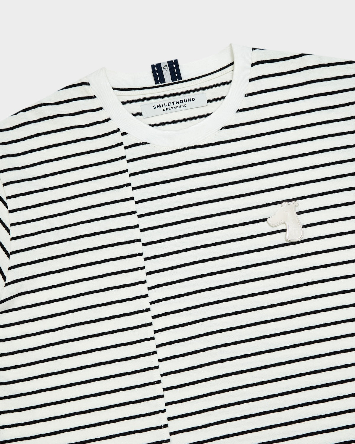 CLASSIC FIT STRIPED T-SHIRT WITH LOGO EMBROIDERED