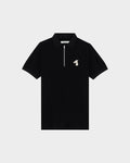 ZIP POLO SHIRT WITH LOGO EMBROIDERED