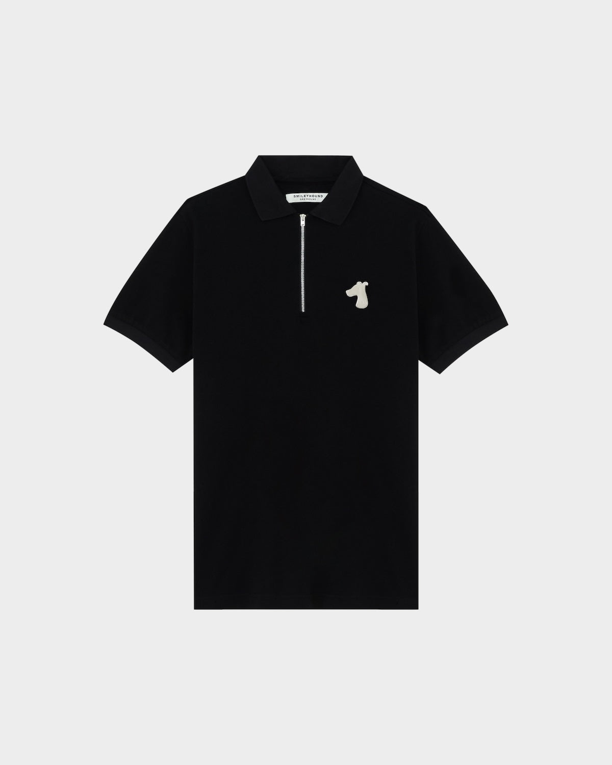 ZIP POLO SHIRT WITH LOGO EMBROIDERED
