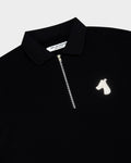 ZIP POLO SHIRT WITH LOGO EMBROIDERED
