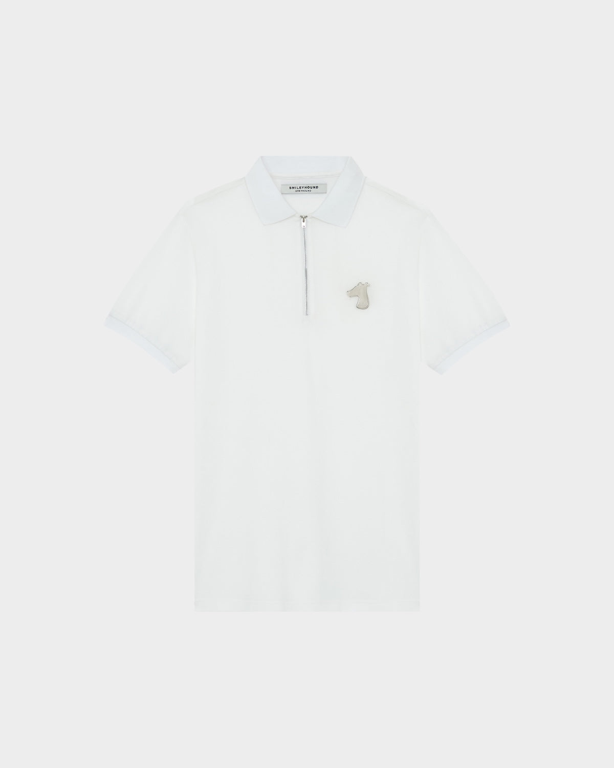 ZIP POLO SHIRT WITH LOGO EMBROIDERED