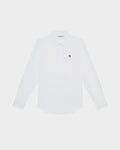POPLIN SLIM SHIRT WITH LOGO EMBROIDERED
