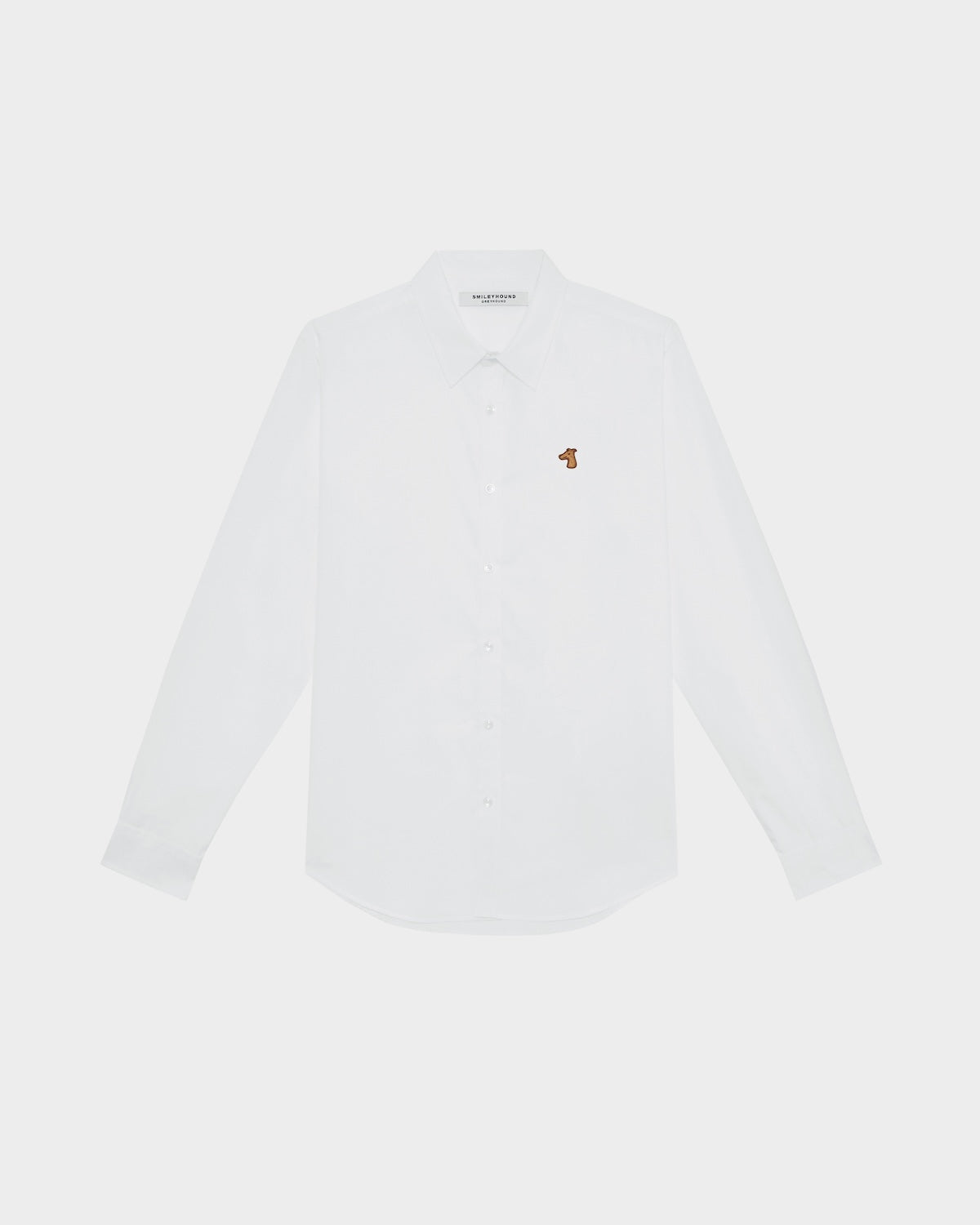 POPLIN SLIM SHIRT WITH LOGO EMBROIDERED