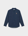 DENIM SHIRT WITH LOGO EMBROIDERED