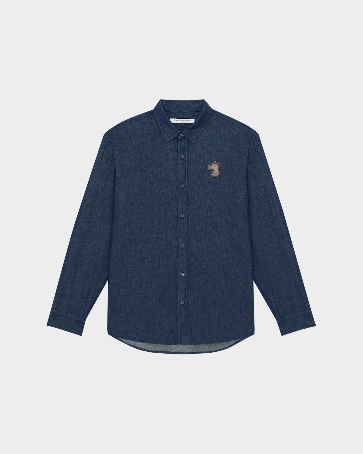 DENIM SHIRT WITH LOGO EMBROIDERED