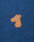 DENIM SHIRT WITH LOGO EMBROIDERED