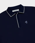 ZIP POLO SHIRT WITH LOGO EMBROIDERED