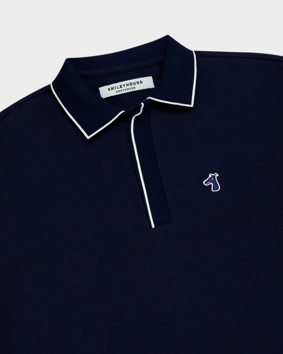 ZIP POLO SHIRT WITH LOGO EMBROIDERED
