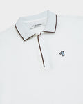 ZIP POLO SHIRT WITH LOGO EMBROIDERED