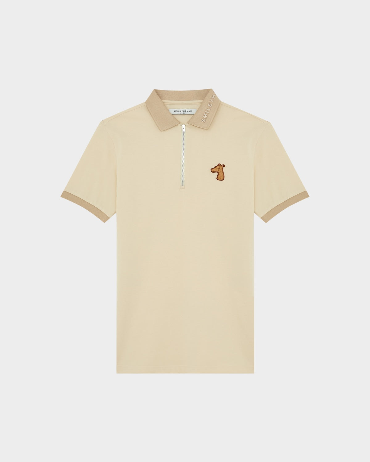 ZIP POLO SHIRT WITH LOGO EMBROIDERED