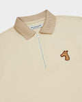 ZIP POLO SHIRT WITH LOGO EMBROIDERED