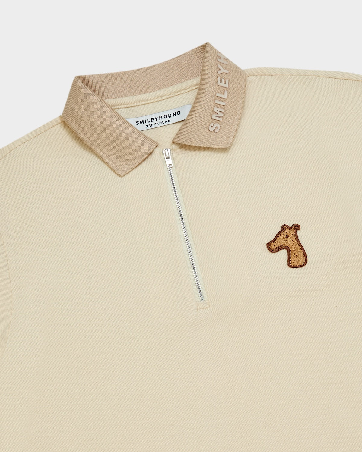 ZIP POLO SHIRT WITH LOGO EMBROIDERED