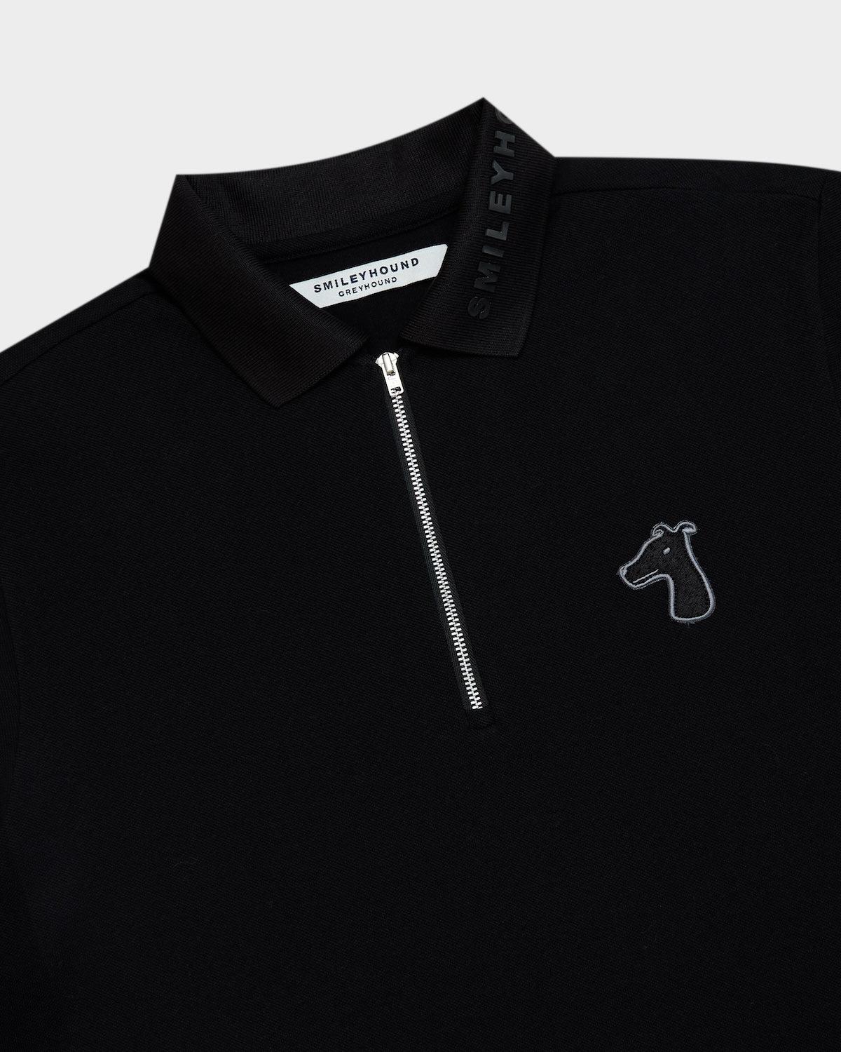 ZIP POLO SHIRT WITH LOGO EMBROIDERED