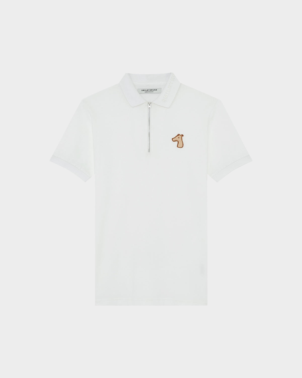 ZIP POLO SHIRT WITH LOGO EMBROIDERED