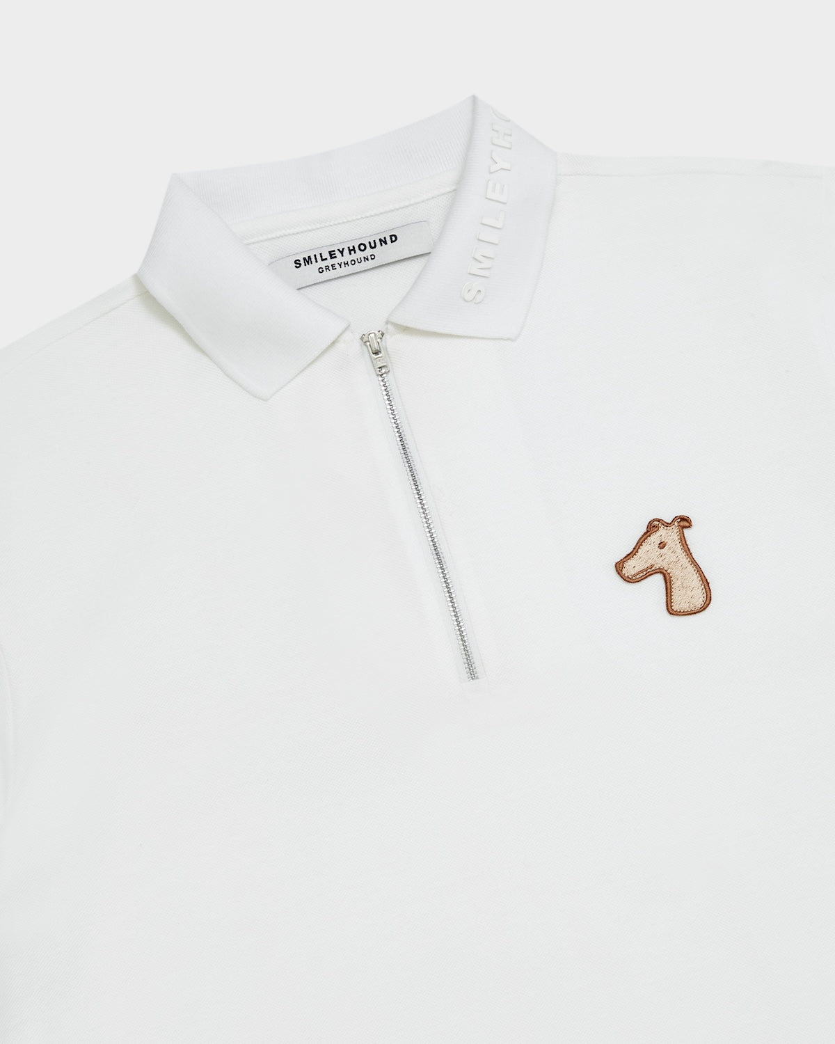 ZIP POLO SHIRT WITH LOGO EMBROIDERED
