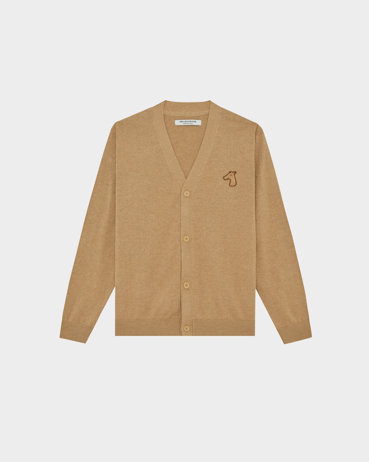 SMILEYHOUND KNITTED CARDIGAN WITH LOGO EMBROIDERED