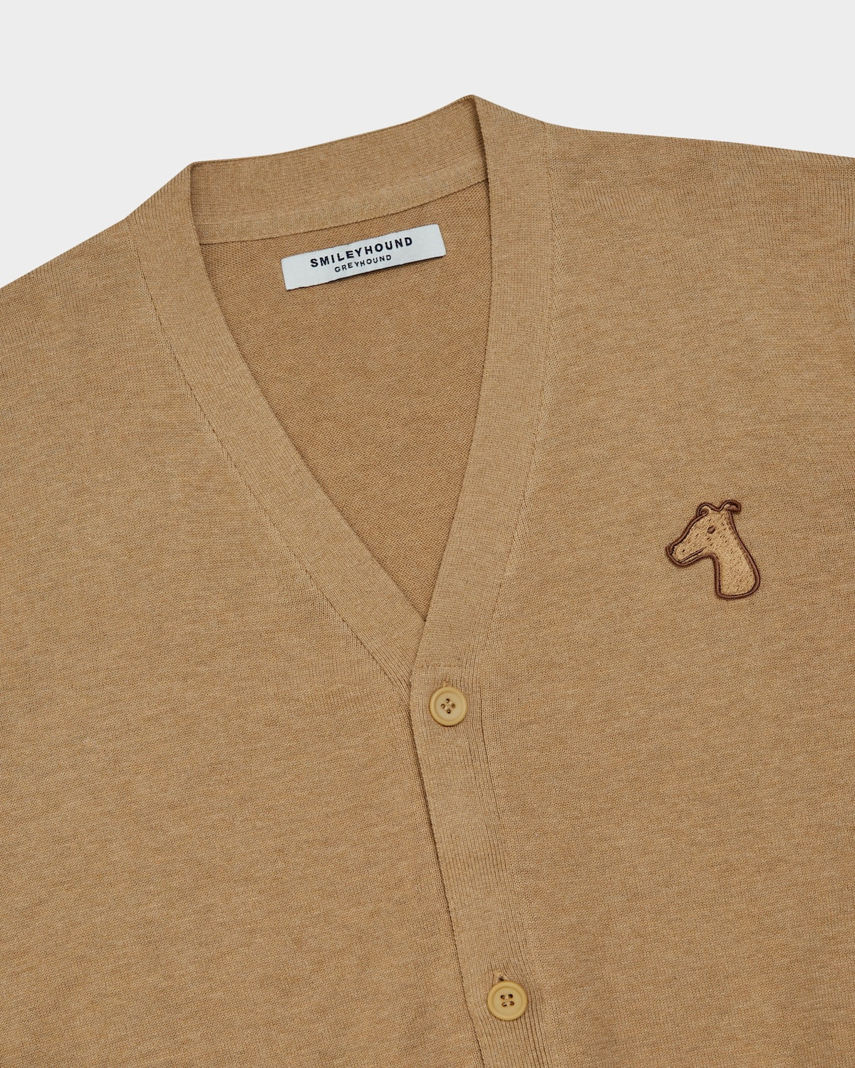 SMILEYHOUND KNITTED CARDIGAN WITH LOGO EMBROIDERED
