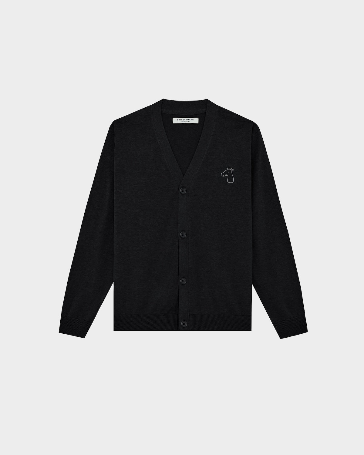 SMILEYHOUND KNITTED CARDIGAN WITH LOGO EMBROIDERED