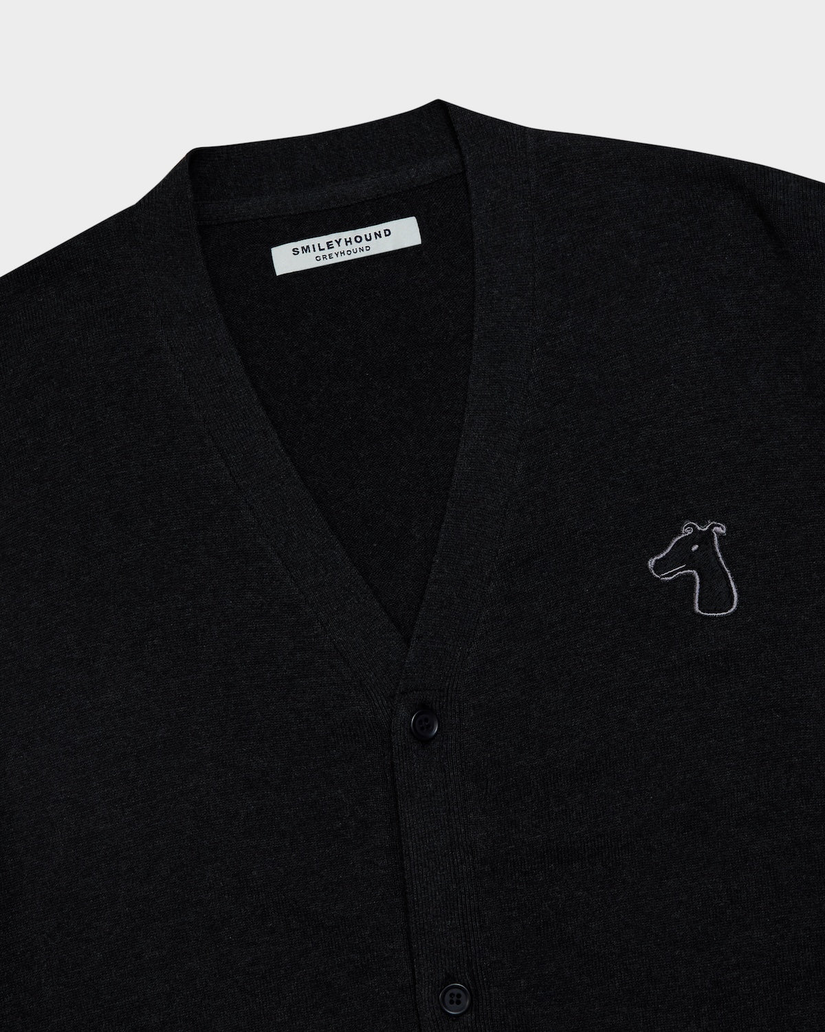 SMILEYHOUND KNITTED CARDIGAN WITH LOGO EMBROIDERED