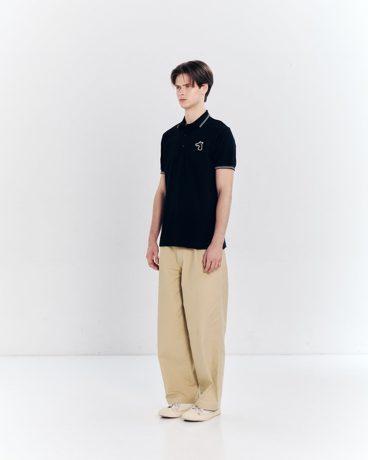 PIQUE POLO SHIRT WITH LOGO EMBROIDERED