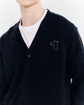 SMILEYHOUND KNITTED CARDIGAN WITH LOGO EMBROIDERED