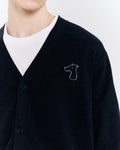 SMILEYHOUND KNITTED CARDIGAN WITH LOGO EMBROIDERED