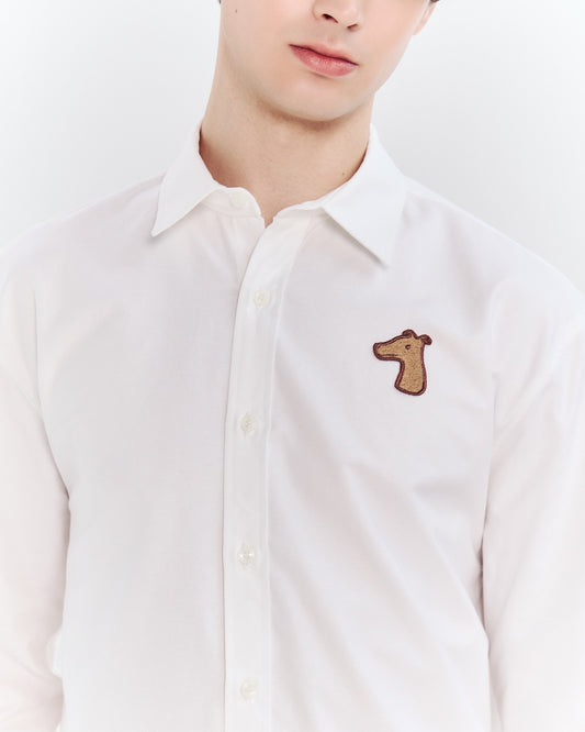 OXFORD REGULAR SHIRT WITH LOGO EMBROIDERED