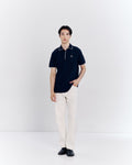 ZIP POLO SHIRT WITH LOGO EMBROIDERED